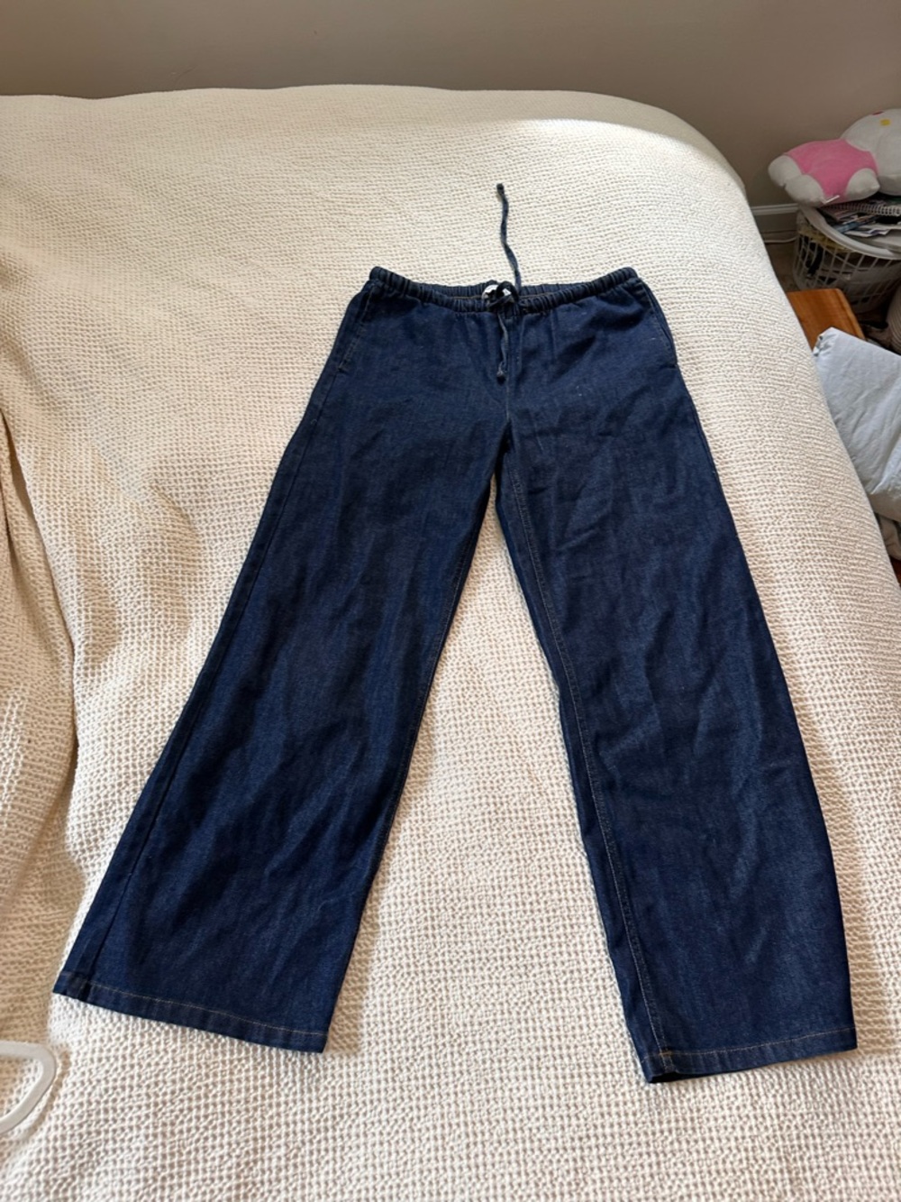 Vanilla Star Dark Blue Wide Leg Jeans